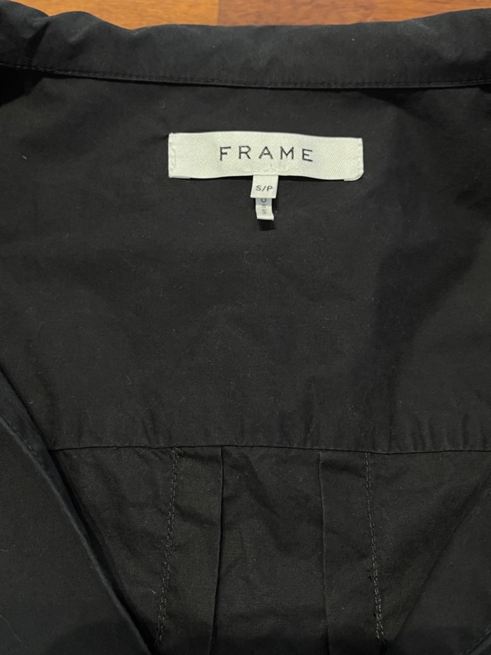 Frame Denim Black Lightweight Blouse